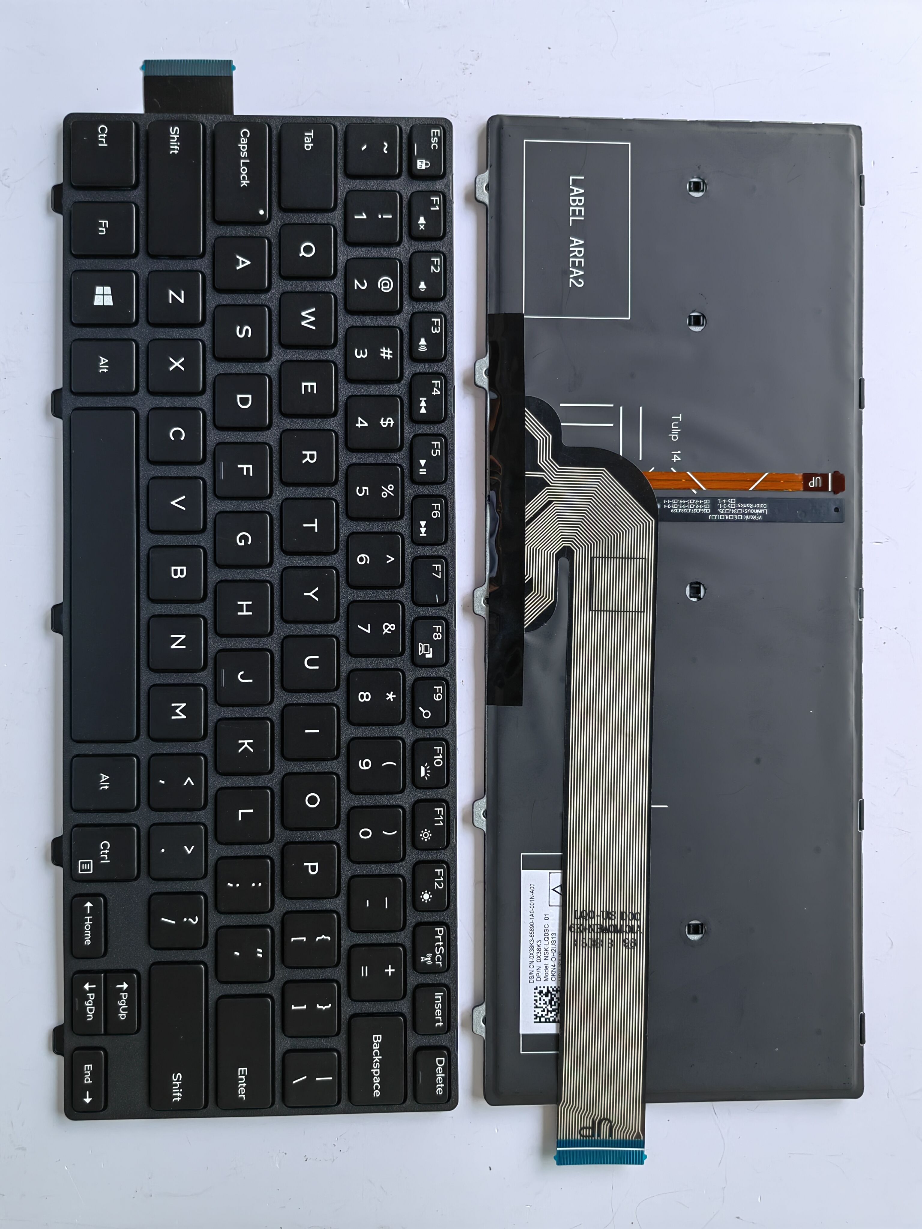 Picture of New Replacement Laptop Keyboard For DELL 5447/14-3000/3441/3442/3459/p49g/3468/3446/5442 BLACK FRAME BLACK Backlit US Layout